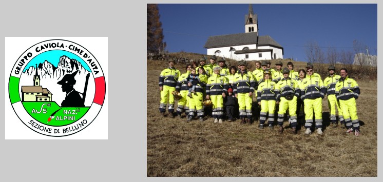 GRUPPO ANA PROTEZIONE CIVILE CAVIOLA CIME D’AUTA