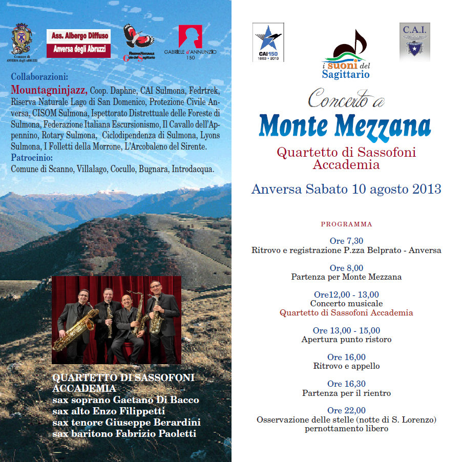 Concerto monte mezzana i suoni i del saggittario